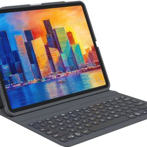 ZAGG Pro Keys Bluetooth Keyboard Case for Apple iPad Pro 12.9 (2018/2020/2021) AZERTY Black