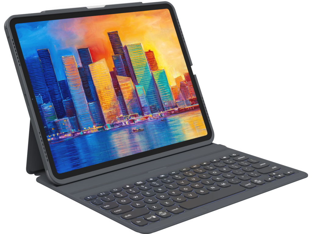 ZAGG Pro Keys Bluetooth Keyboard Case for Apple iPad Pro 12.9 (2018/2020/2021) AZERTY Black