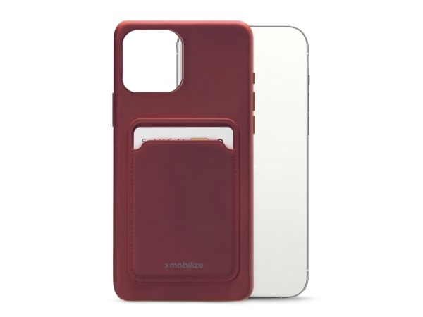 Mobilize Rubber Gelly Card Case Apple iPhone 13 Pro Max Matt Bordeaux