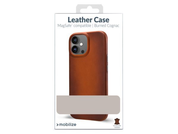 Mobilize Magsafe Compatible Premium Leather Case Apple iPhone 15 Pro Burned Cognac