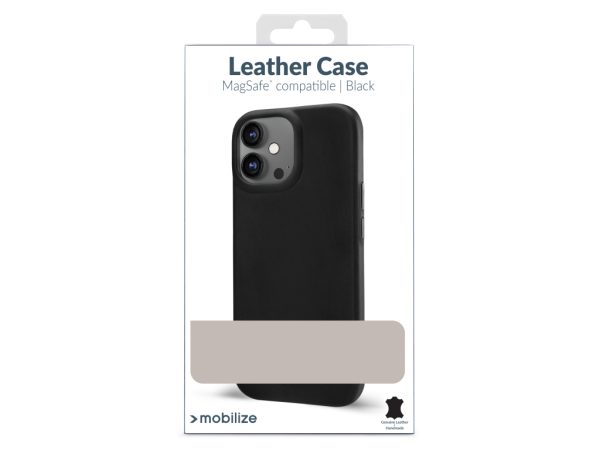 Mobilize Magsafe Compatible Premium Leather Case Apple iPhone 15 Black