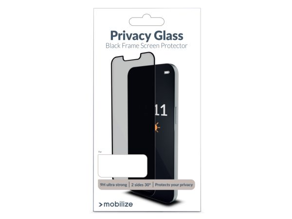 Mobilize Privacy Glass Screen Protector - Black Frame - for Apple iPhone 12/12 Pro