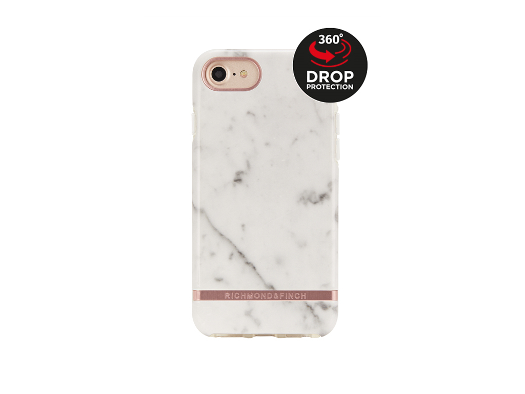 Richmond & Finch Freedom Series Apple iPhone 6/6S/7/8/SE (2020/2022) White Marble/Rose Gold