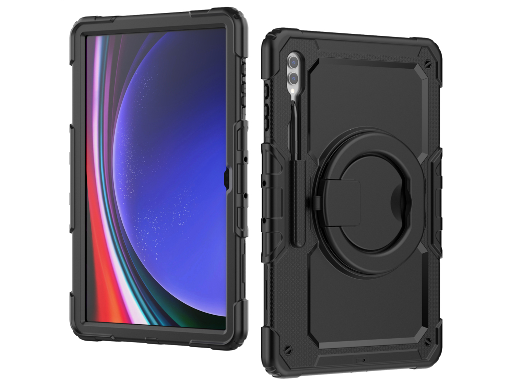 Mobilize Rotating Defender Case Stand Function for Samsung Galaxy Tab S9 Ultra/S10 Ultra 14.6 Black