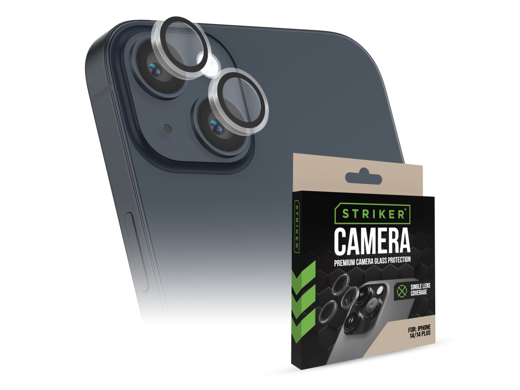 Striker Single Lens Glass Camera Protector - Transparent - Apple iPhone 14/14 Plus