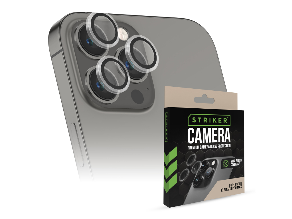 Striker Single Lens Glass Camera Protector - Transparent - Apple iPhone 13 Pro/13 Pro Max