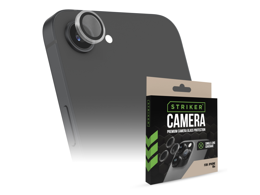 Striker Single Lens Glass Camera Protector - Transparent - Apple iPhone 16e