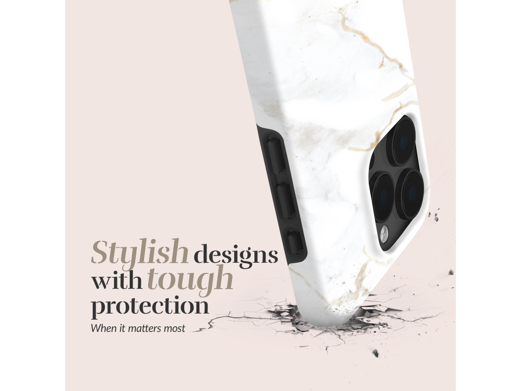 MIO White Marble Magsafe Compatible for iPhone 16