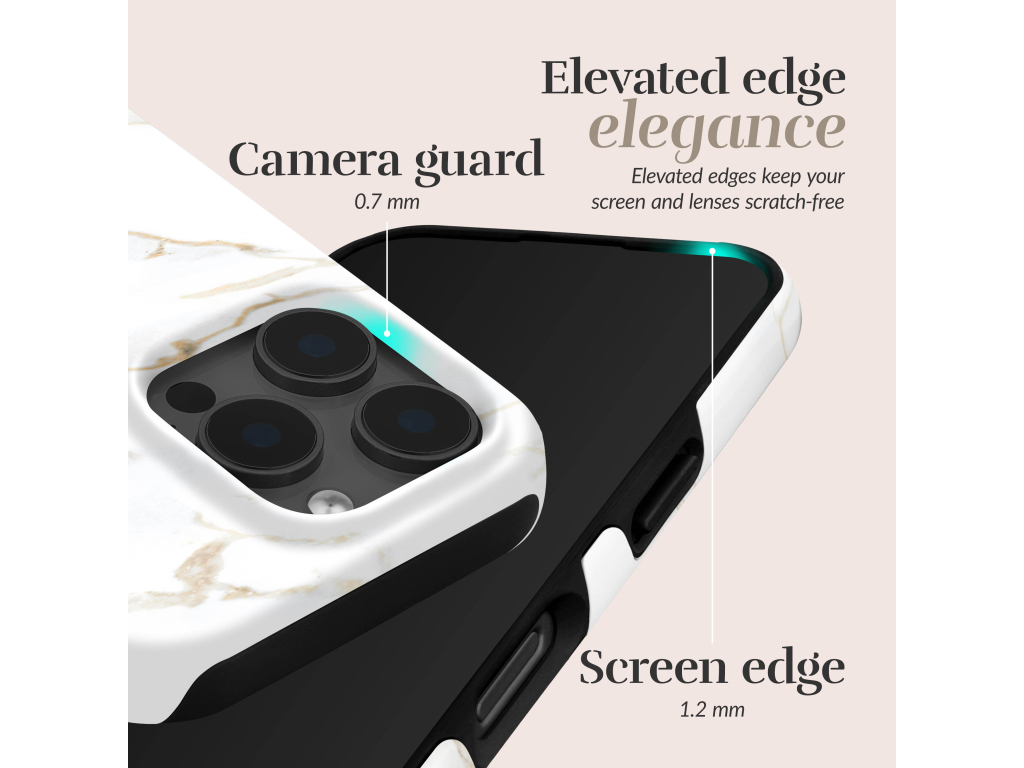 MIO White Marble Magsafe Compatible for iPhone 16