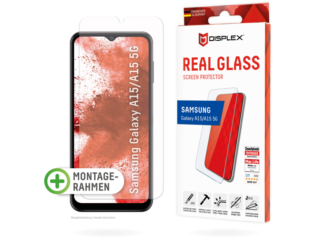 DISPLEX Real Glass Apple iPhone Samsung Galaxy A15 4G/5G