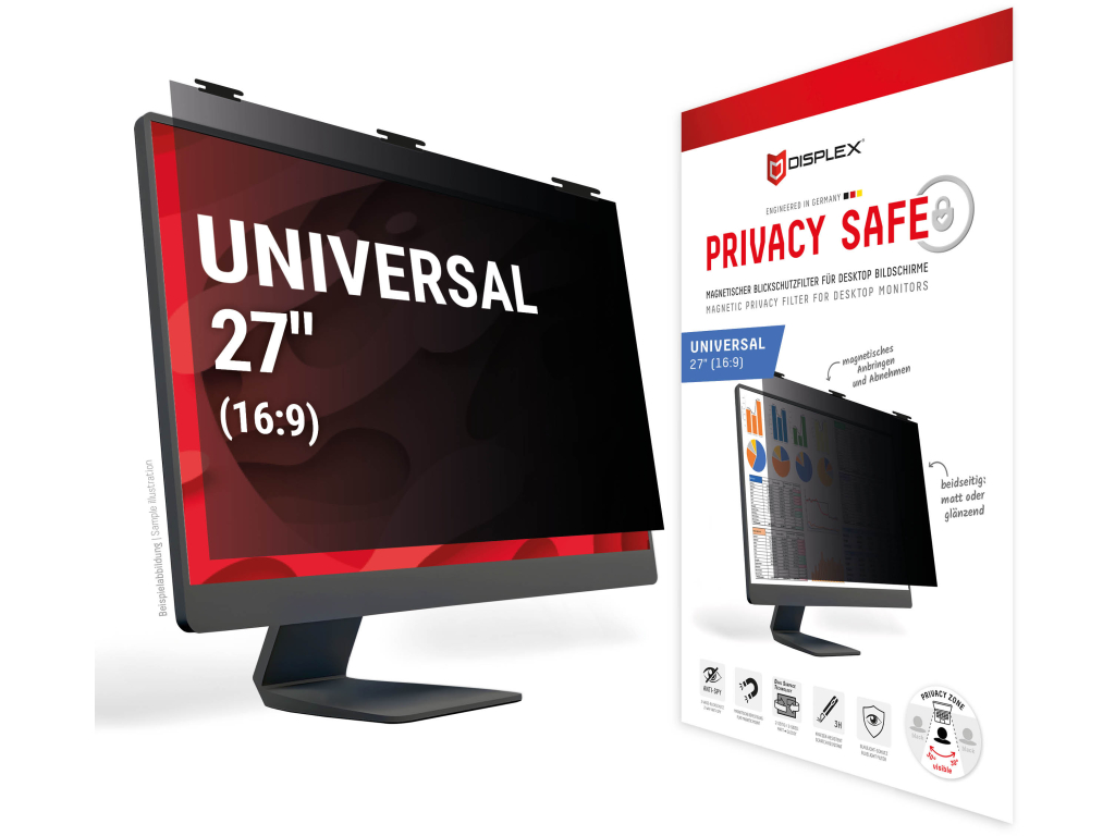 DISPLEX Privacy Safe Desktop Uni 27inch (16:9)