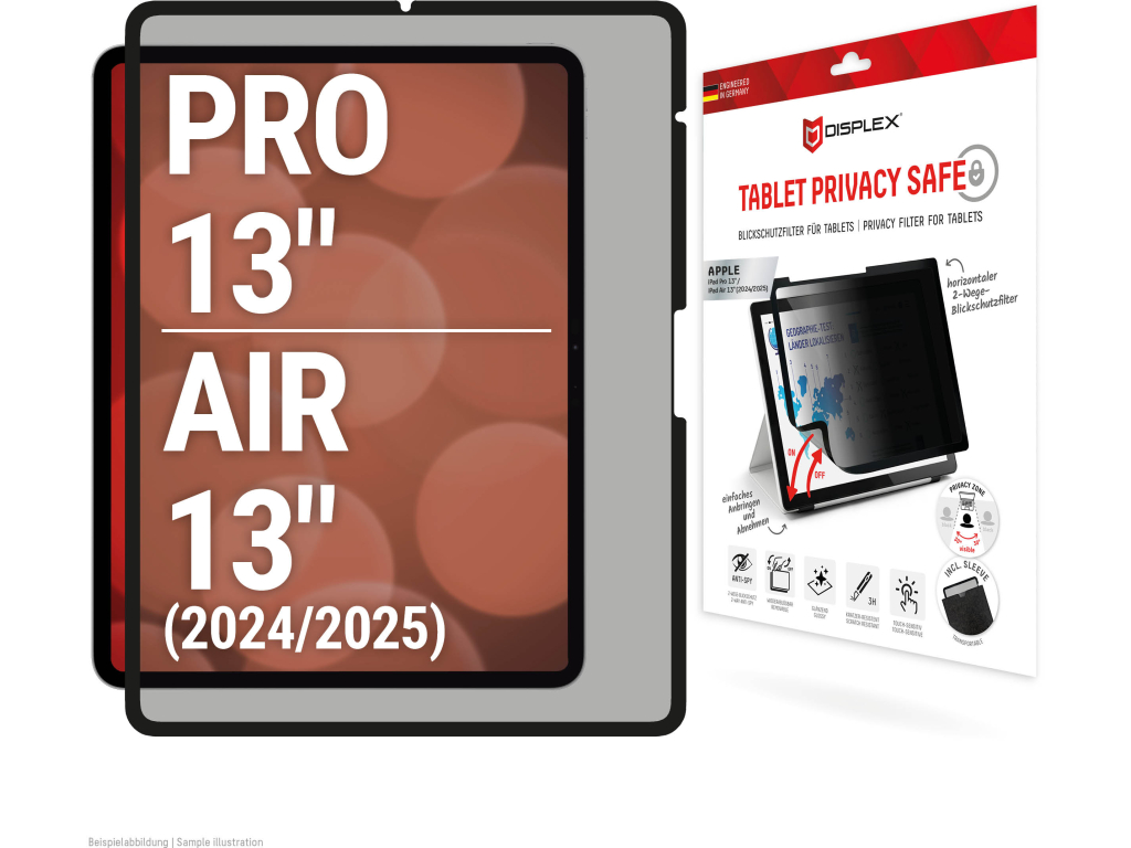 DISPLEX Privacy Safe Tablet Apple iPad Air 13 (2024/2025)/iPad Pro 13 (2024)