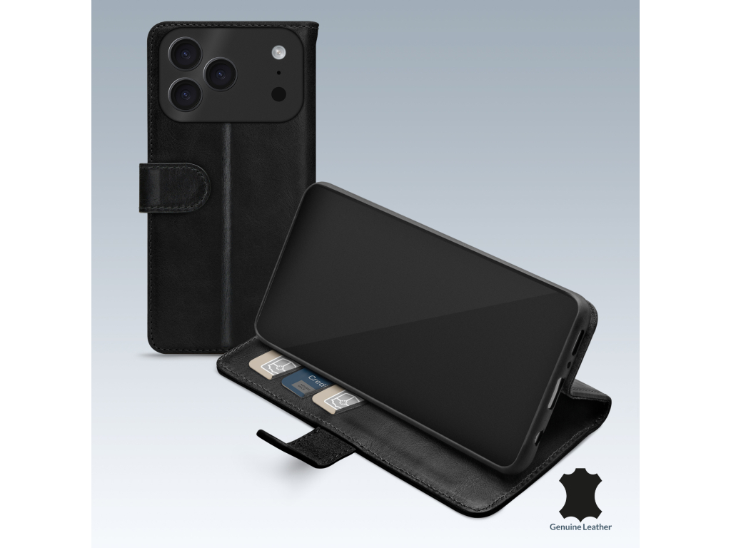 Mobilize Leather Wallet Apple iPhone 17 Pro Black