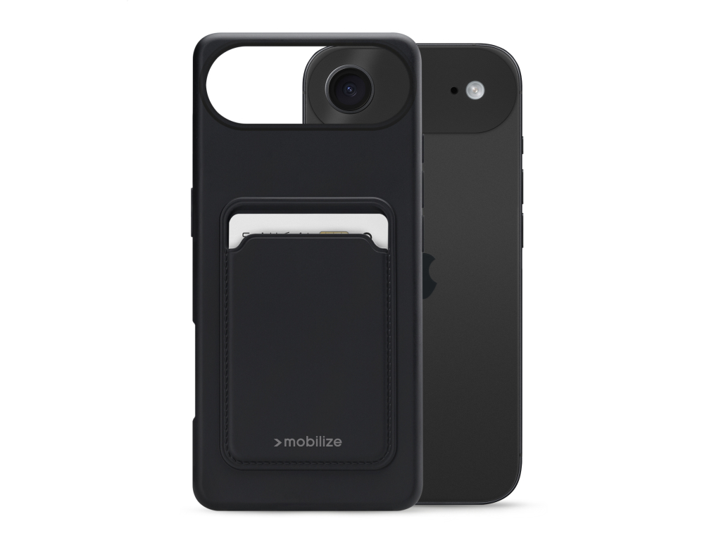 Mobilize Rubber Gelly Card Case Apple iPhone 17 Air Matt Black