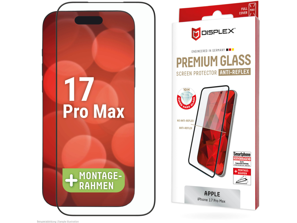 DISPLEX Premium Glass Full Cover Anti-Reflex iPhone 17 Pro Max