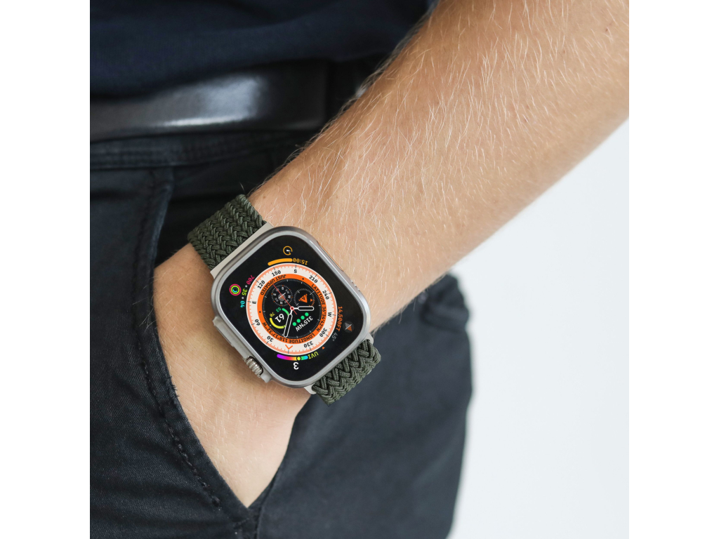 Vonmählen Woven Loop For Apple Watch 44 - 45 - 46 - 49mm One Size Olive