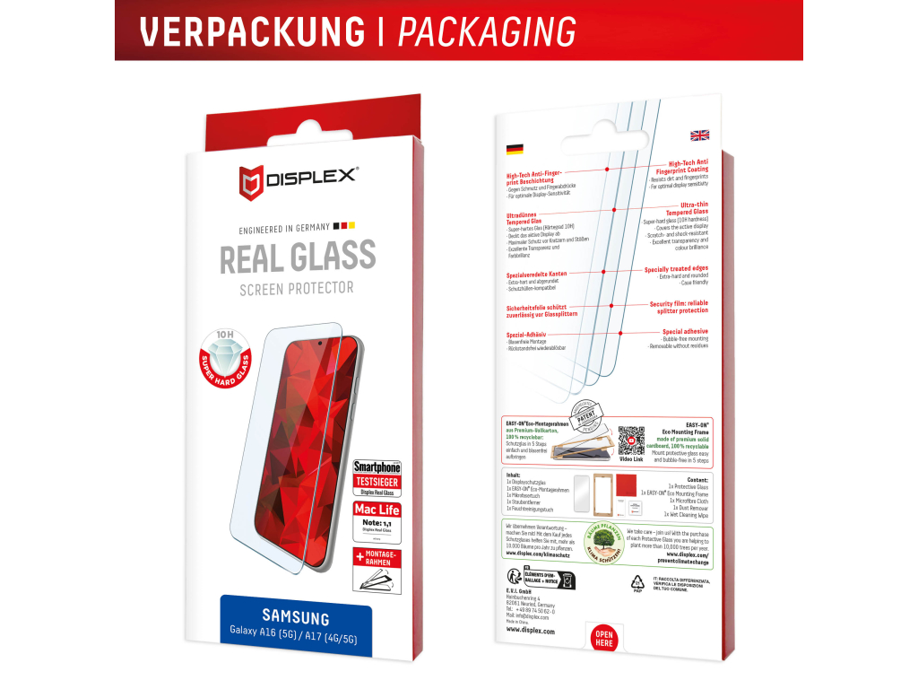 DISPLEX Real Glass Samsung A16 (5G)/(A17 (4G/5G)