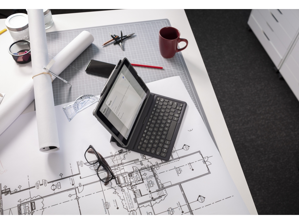 ZAGG Pro Keys Bluetooth Keyboard Case for Apple iPad Pro 12.9 (2018/2020/2021) AZERTY Black