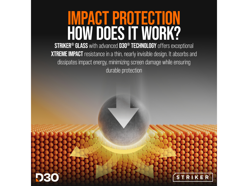 Striker D3O Xtreme Impact Privacy Glass Screen Protector - Black Frame - Samsung Galaxy S26 Ultra 5G