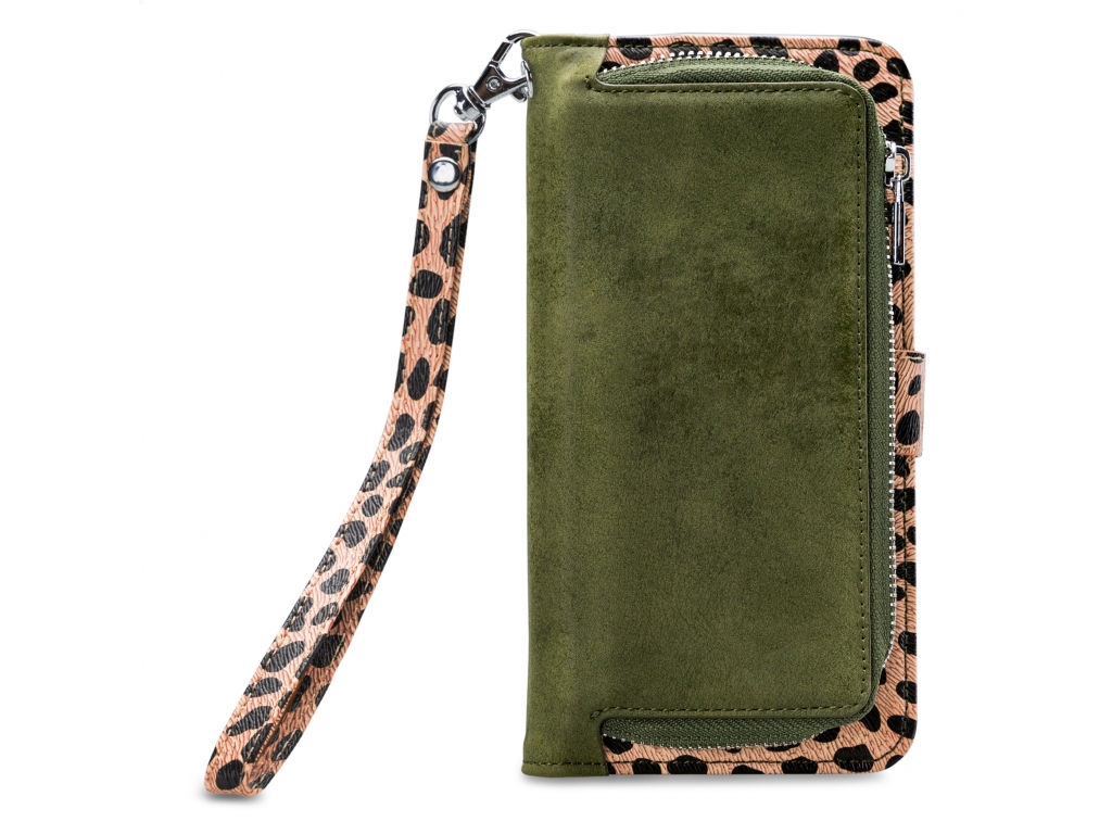 Mobilize 2in1 Magnet Zipper Case Apple iPhone 12 Pro Max Olive/Leopard