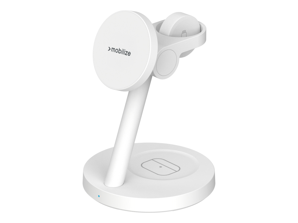 Mobilize 3in1 Charger Station MagSafe Compatible 25W Qi2.2 White