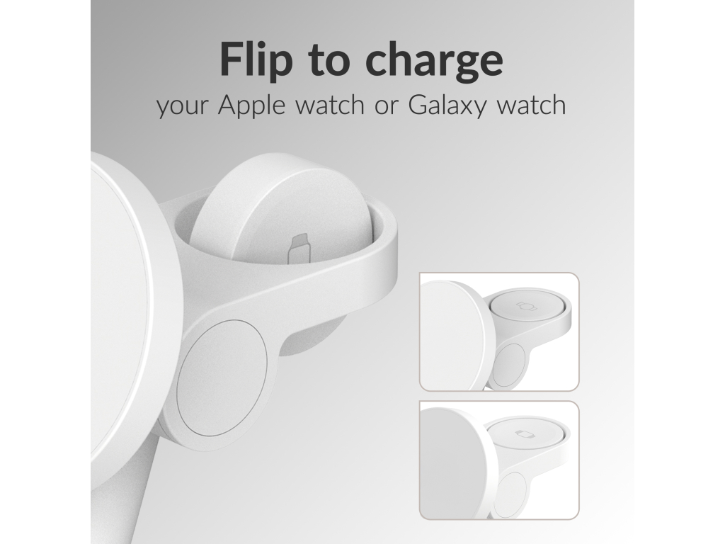 Mobilize 3in1 Charger Station MagSafe Compatible 25W Qi2.2 White