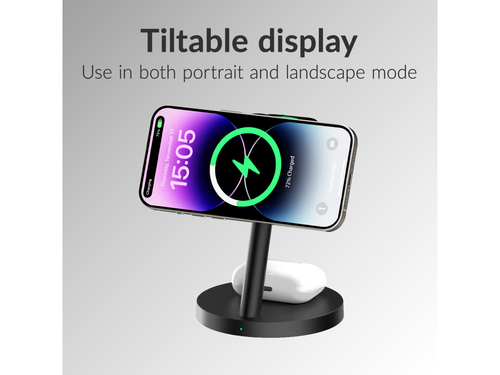 Mobilize 3in1 Charger Station MagSafe Compatible 25W Qi2.2 White