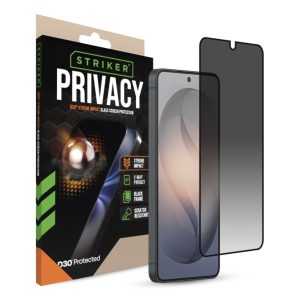 Striker D3O Xtreme Impact Privacy Glass Screen Protector - Black Frame - Samsung Galaxy S26 5G