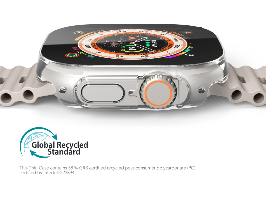 Vonmahlen Thin Case for Apple Watch Ultra 1/2/3 49mm Transparent