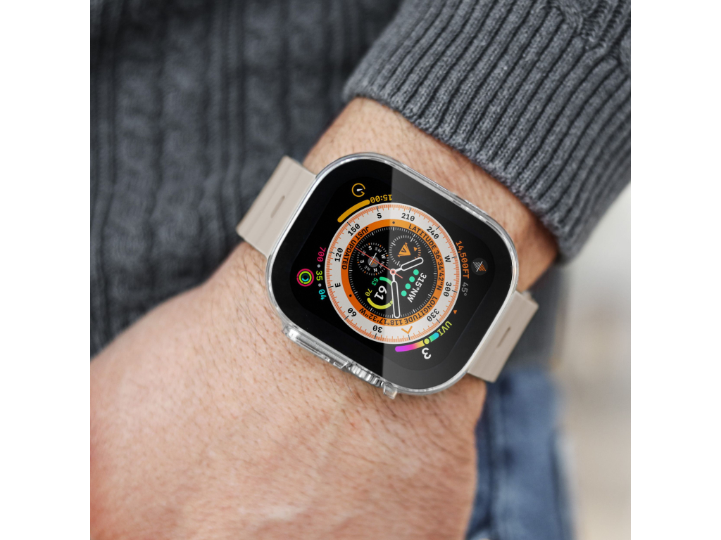 Vonmahlen Thin Case for Apple Watch Ultra 1/2/3 49mm Transparent