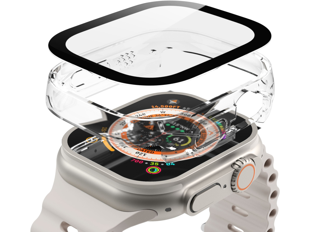 Vonmahlen Thin Case for Apple Watch Ultra 1/2/3 49mm Transparent