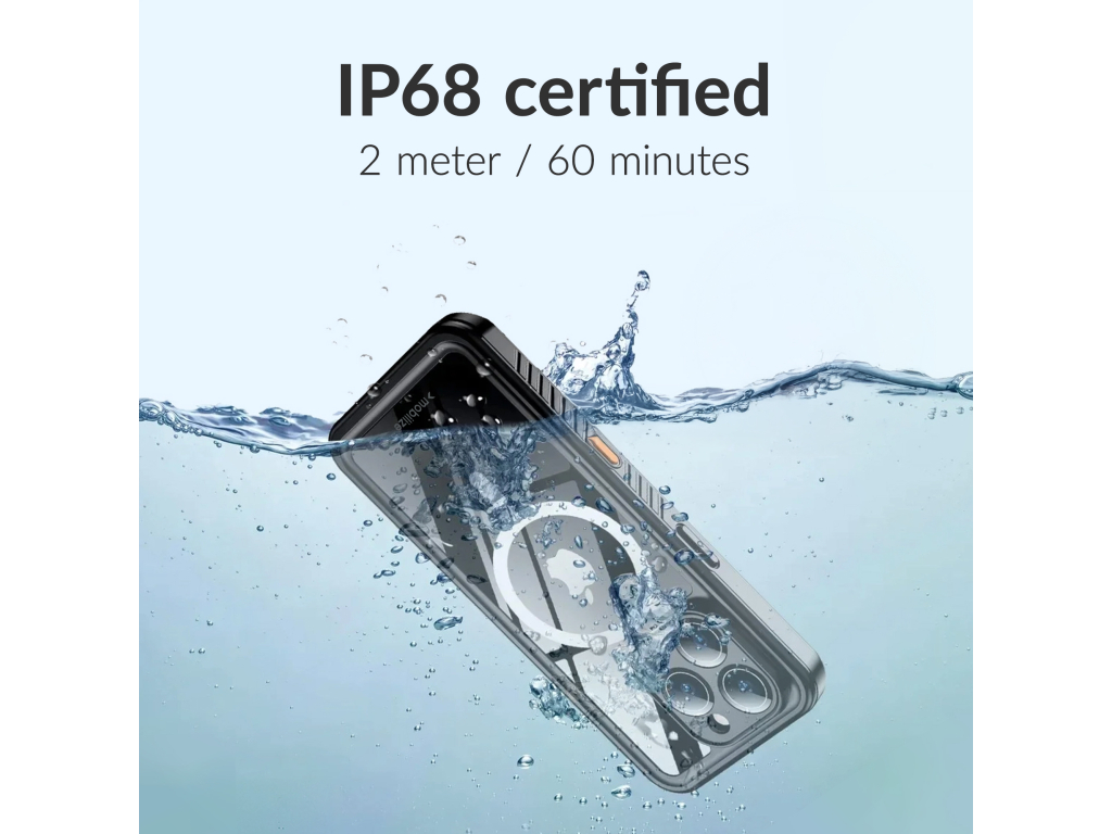 Mobilize MagSafe Compatible Waterproof Case Apple iPhone 16 Clear/Black