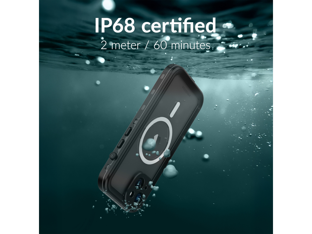Mobilize MagSafe Compatible Waterproof Case Apple iPhone 16 Clear/Black