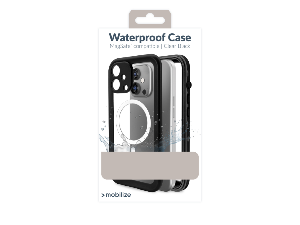Mobilize MagSafe Compatible Waterproof Case Apple iPhone 16 Clear/Black