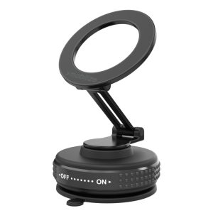 Mobilize MagSafe Compatible Phone Holder - 360° Rotatable & Foldable - Vacuum Suction - Black