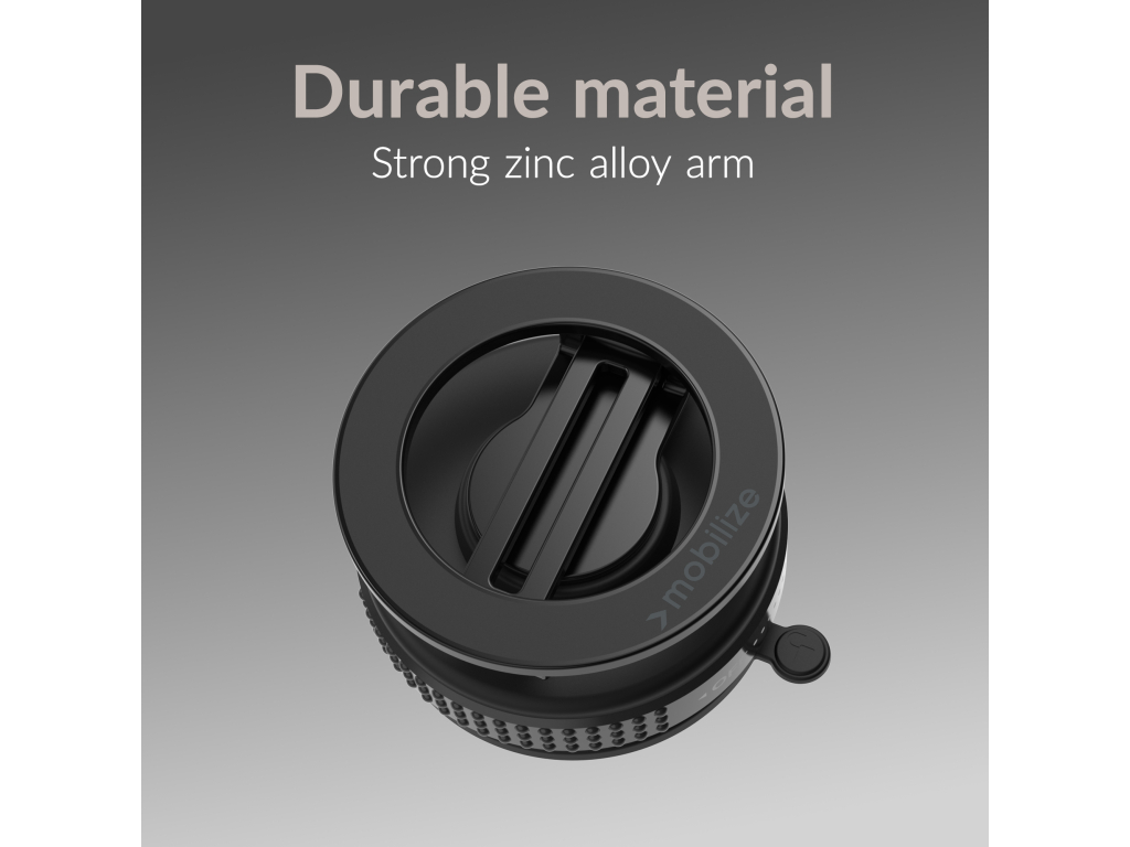 Mobilize MagSafe Compatible Phone Holder - 360° Rotatable & Foldable - Vacuum Suction - Black